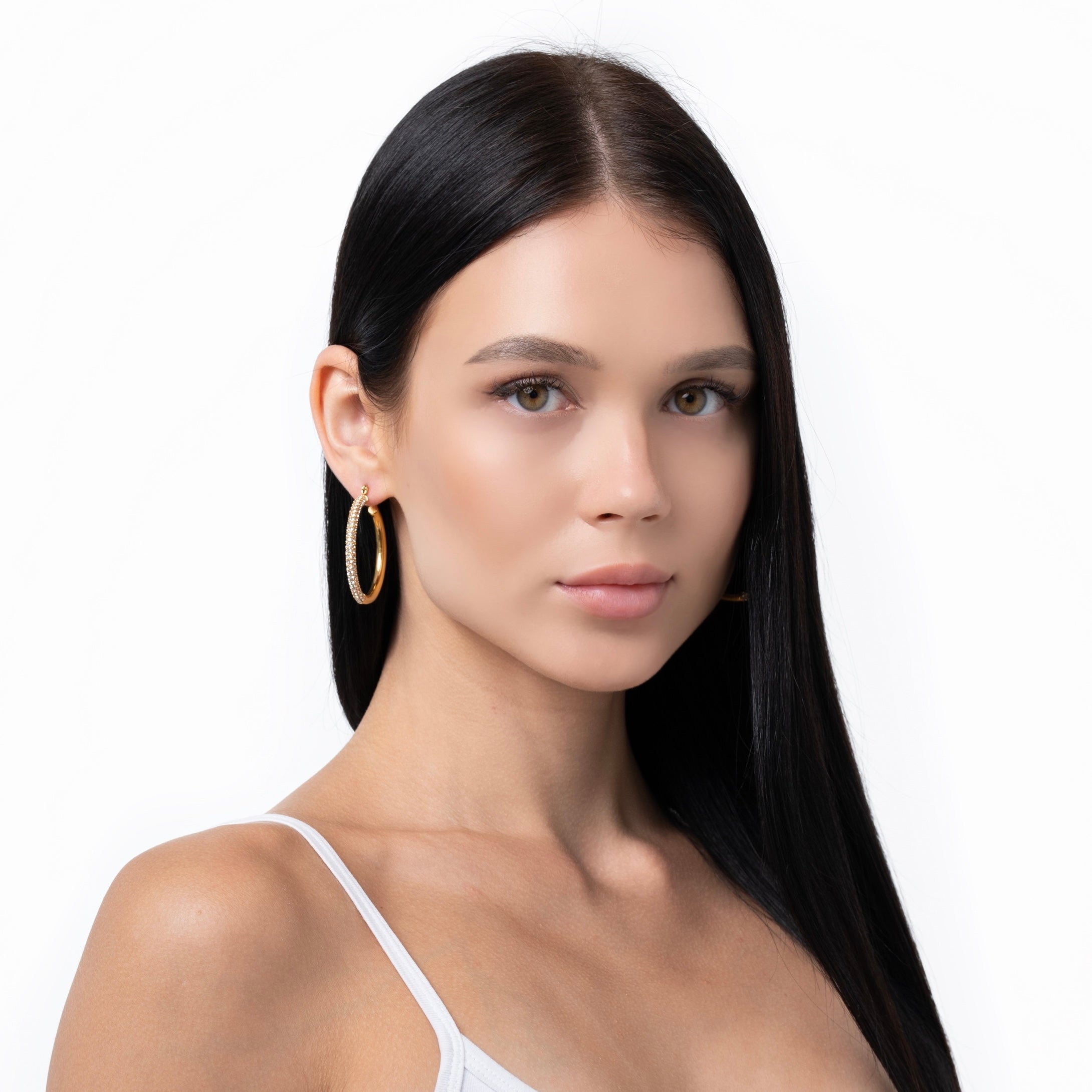 Glitter Hoops Earrings