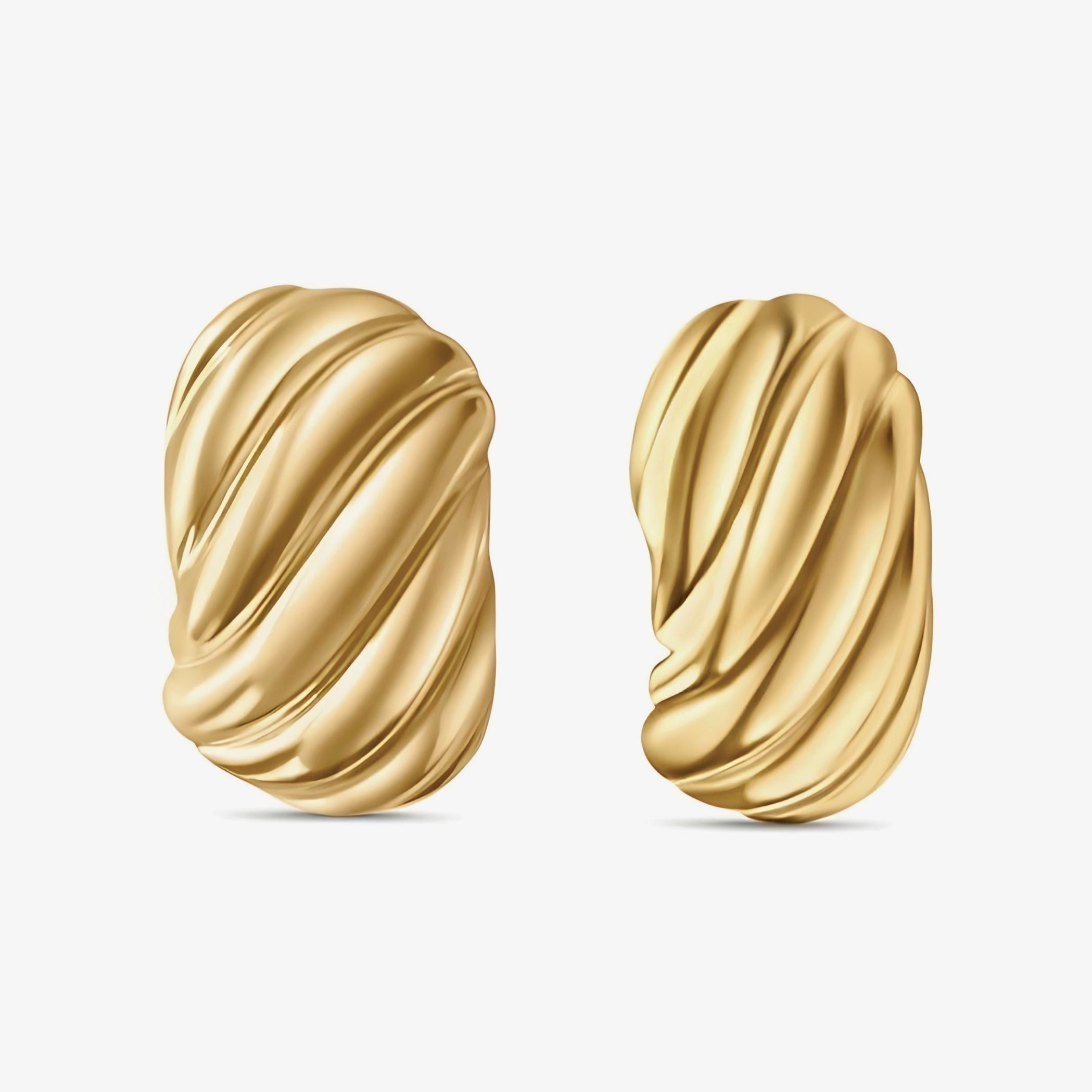 Wave Ribbed Earrings