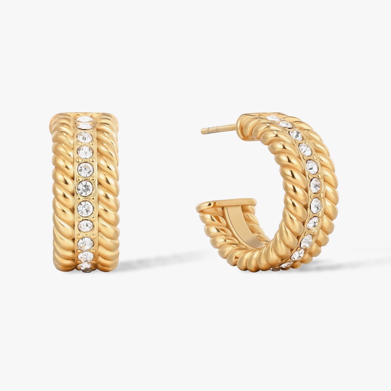 Pavé Hoops Earrings