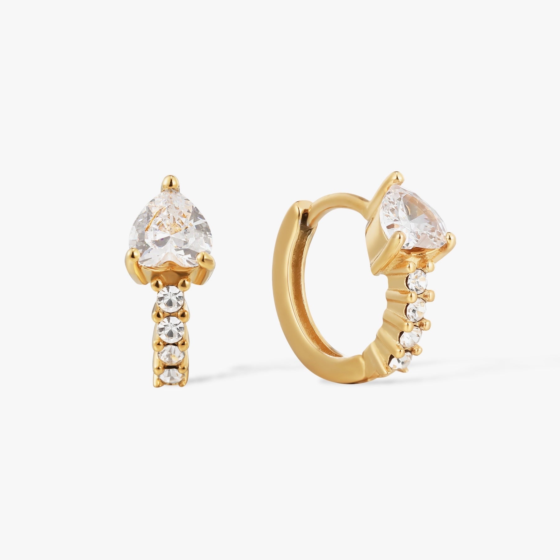 Pavé Triangle Earrings