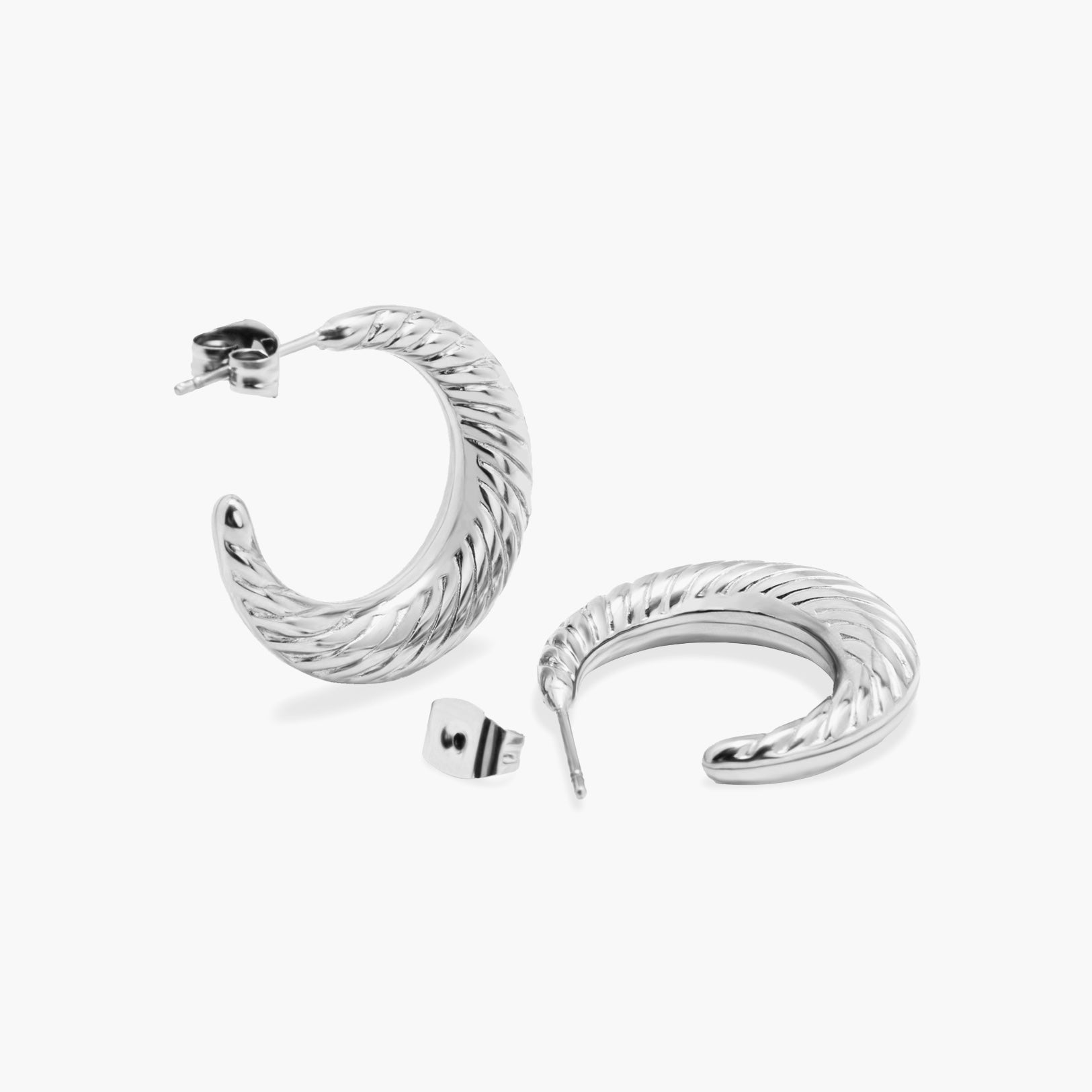 Moon Hoops Earrings