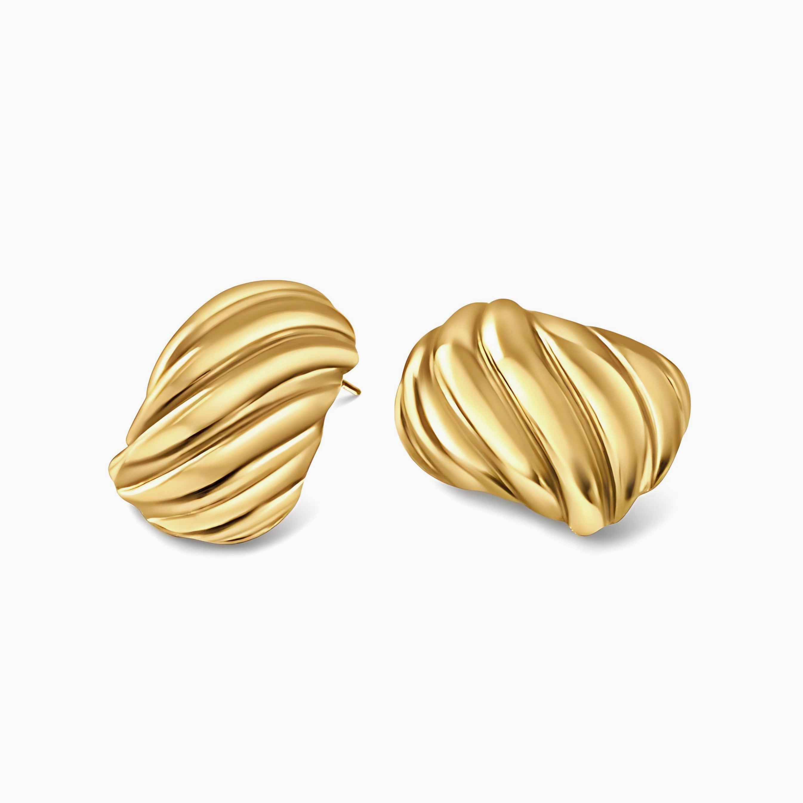 Wave Ribbed Earrings